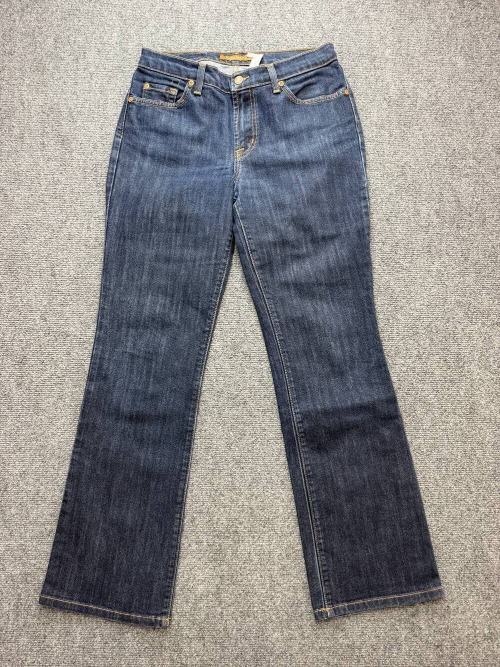 Y2K Vintage David Kahn Women's Bootcut Jeans Size 8 Dark Wash Made USA